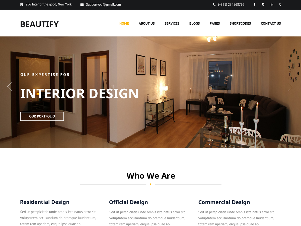 Beautify theme screenshot