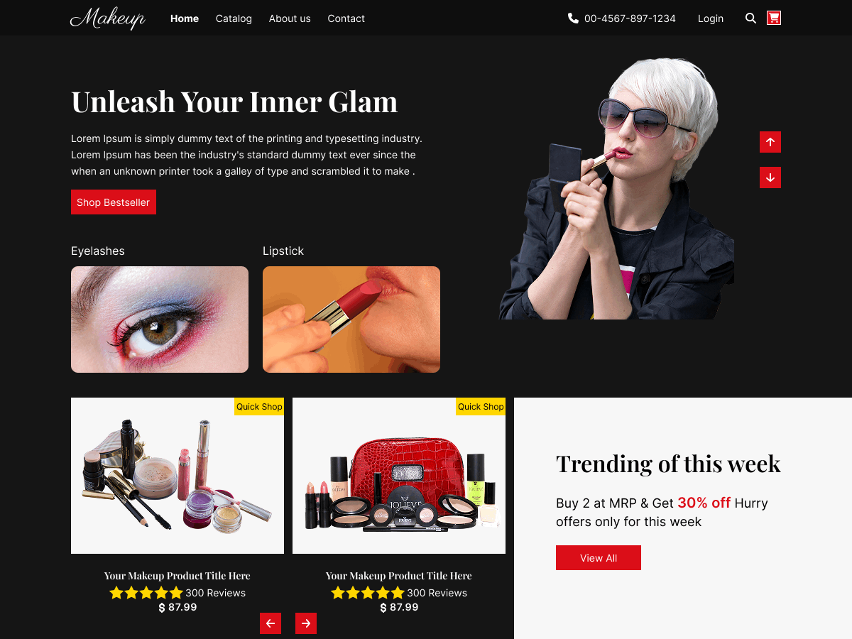 Beauty Makeup Stylist theme screenshot
