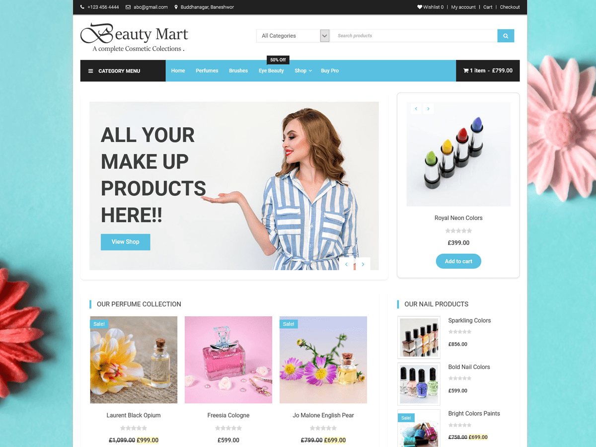 Beauty Mart theme screenshot