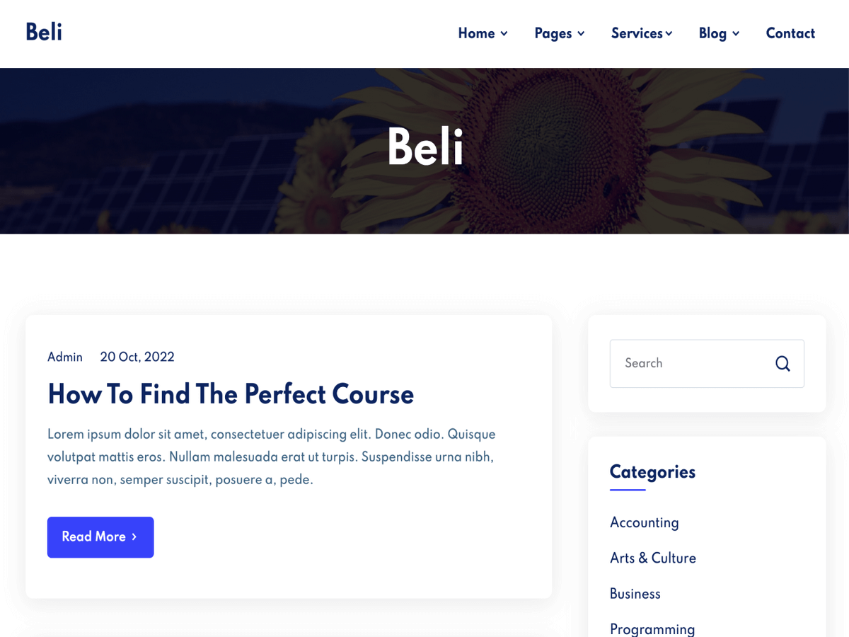 Beli theme screenshot