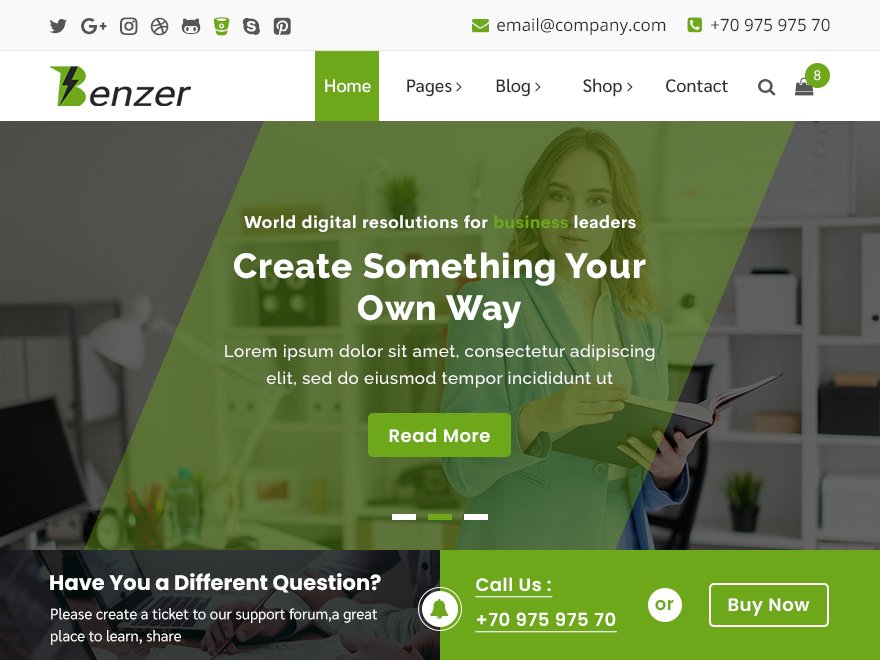 Benzer theme screenshot