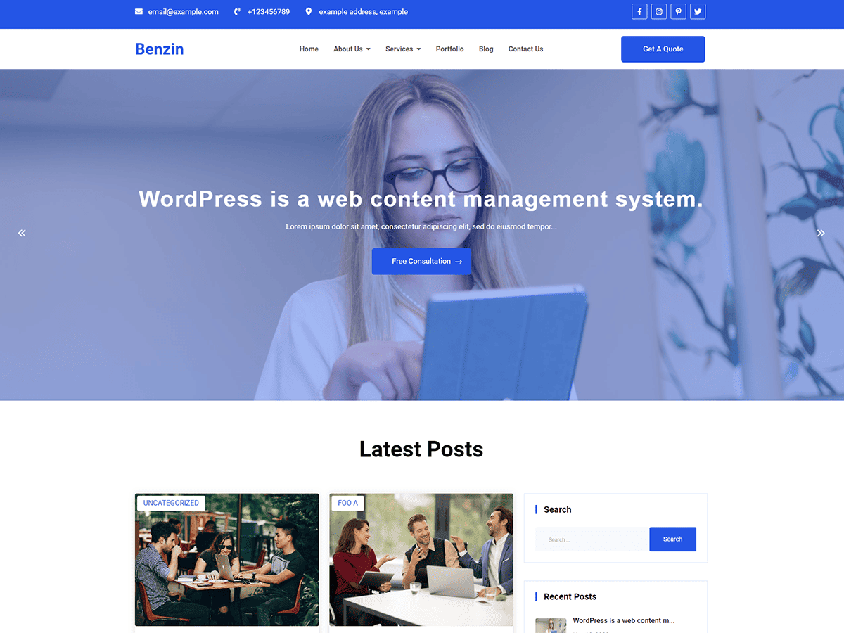 Benzin theme screenshot