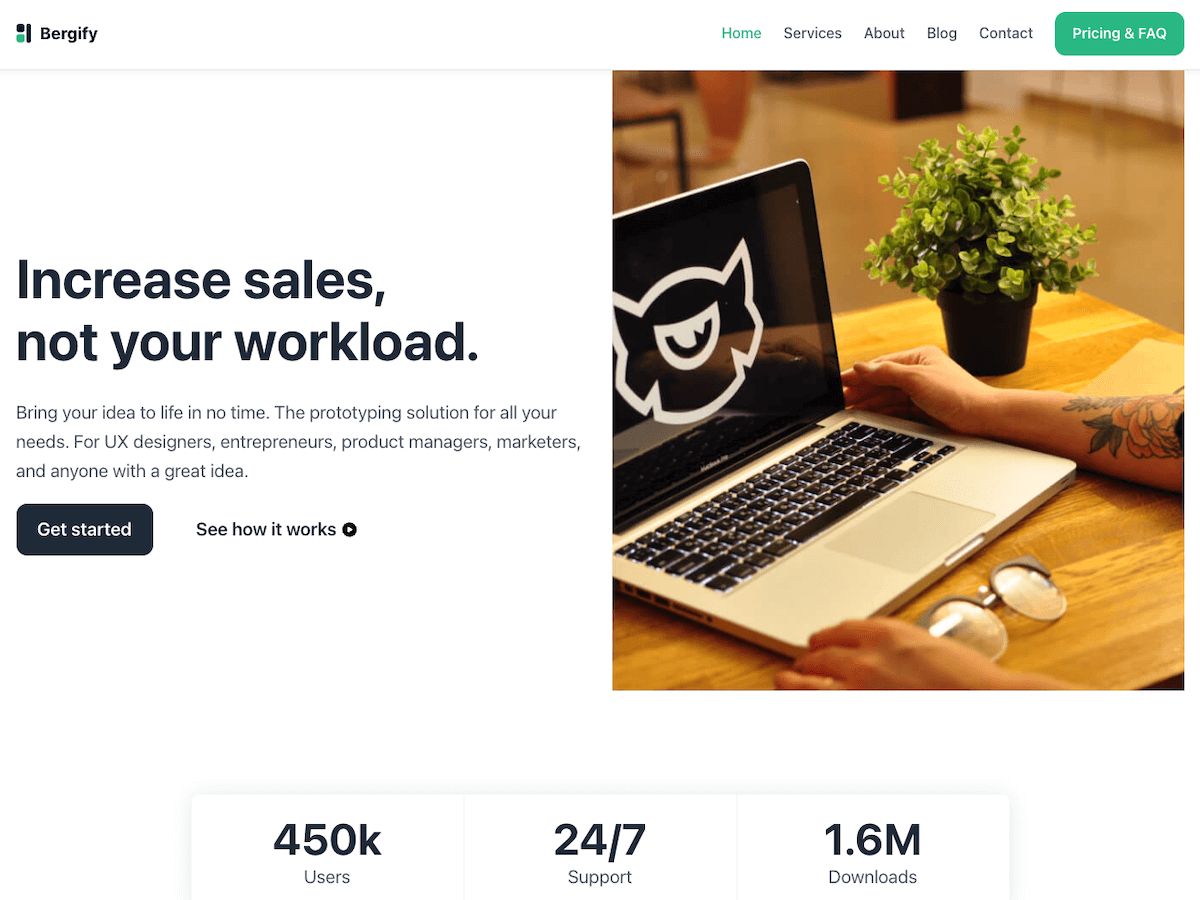 Bergify theme screenshot