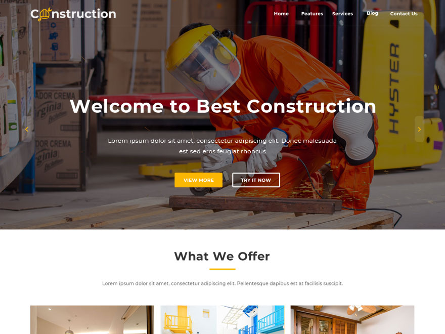 Best Construction theme screenshot