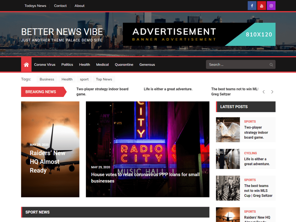 Better News Vibe theme screenshot