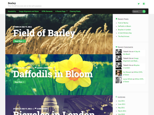 Bexley theme screenshot