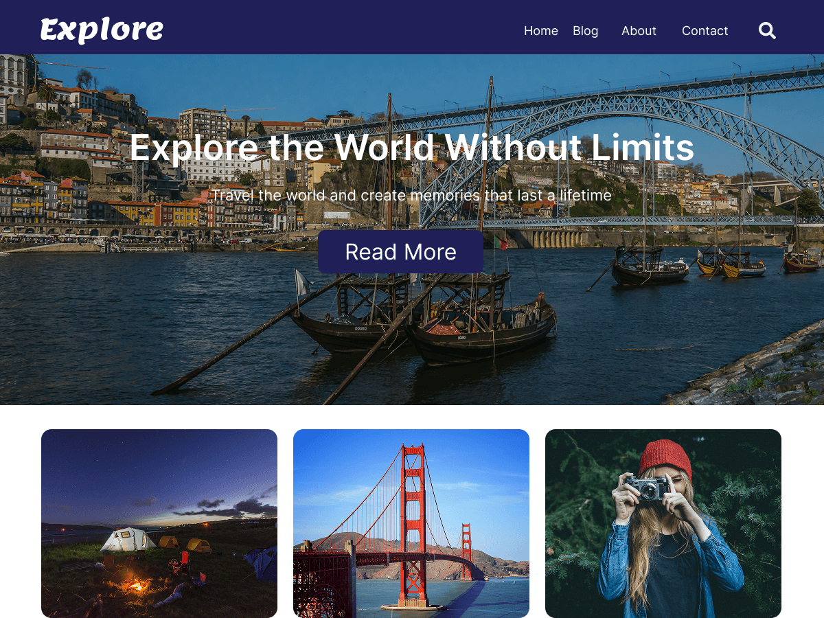BExplore theme screenshot