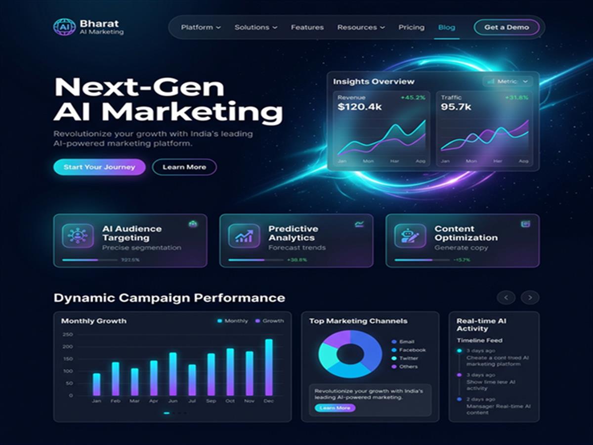 Bharat AI Marketing theme screenshot