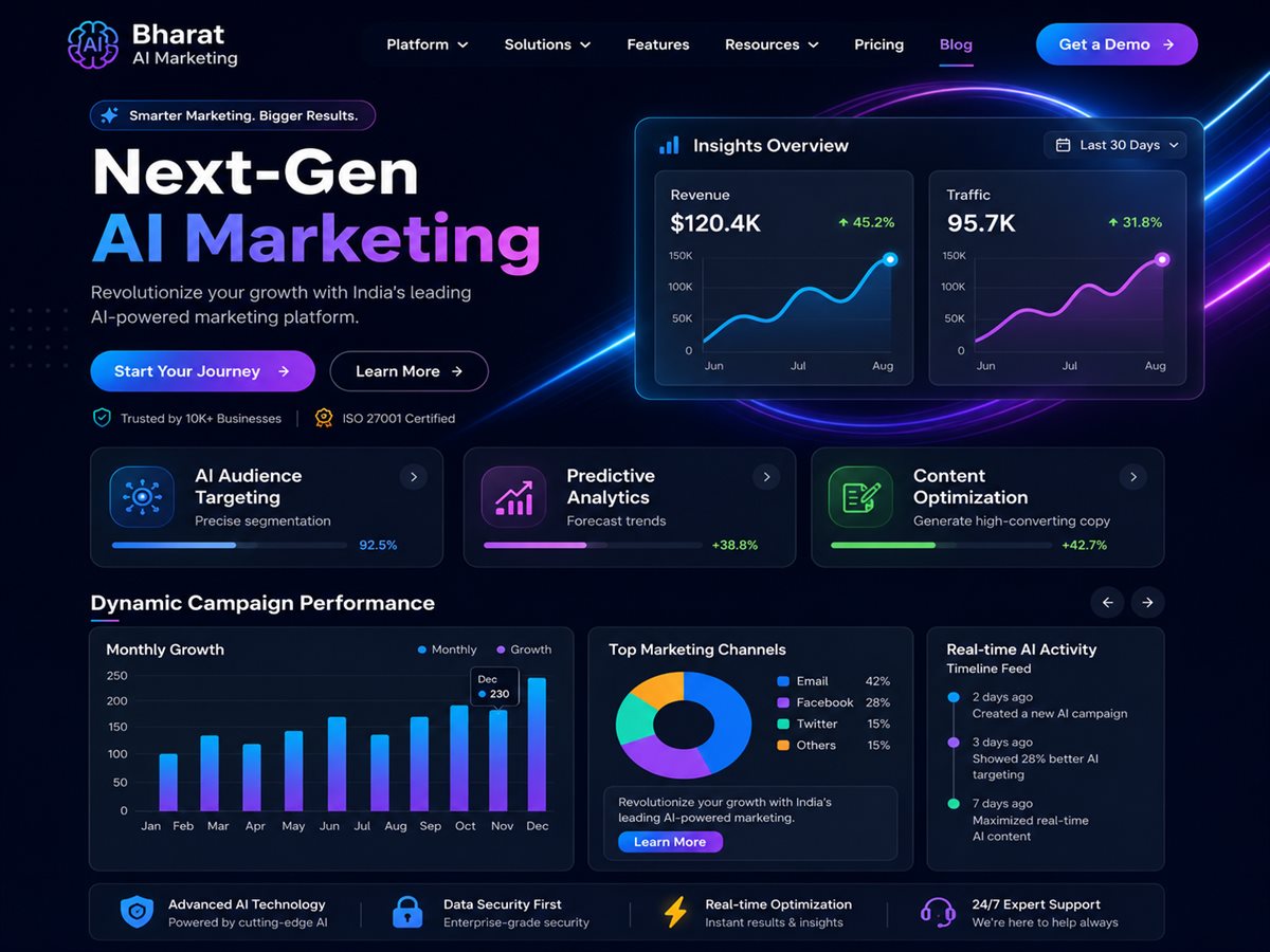 Bharat AI Marketing theme screenshot