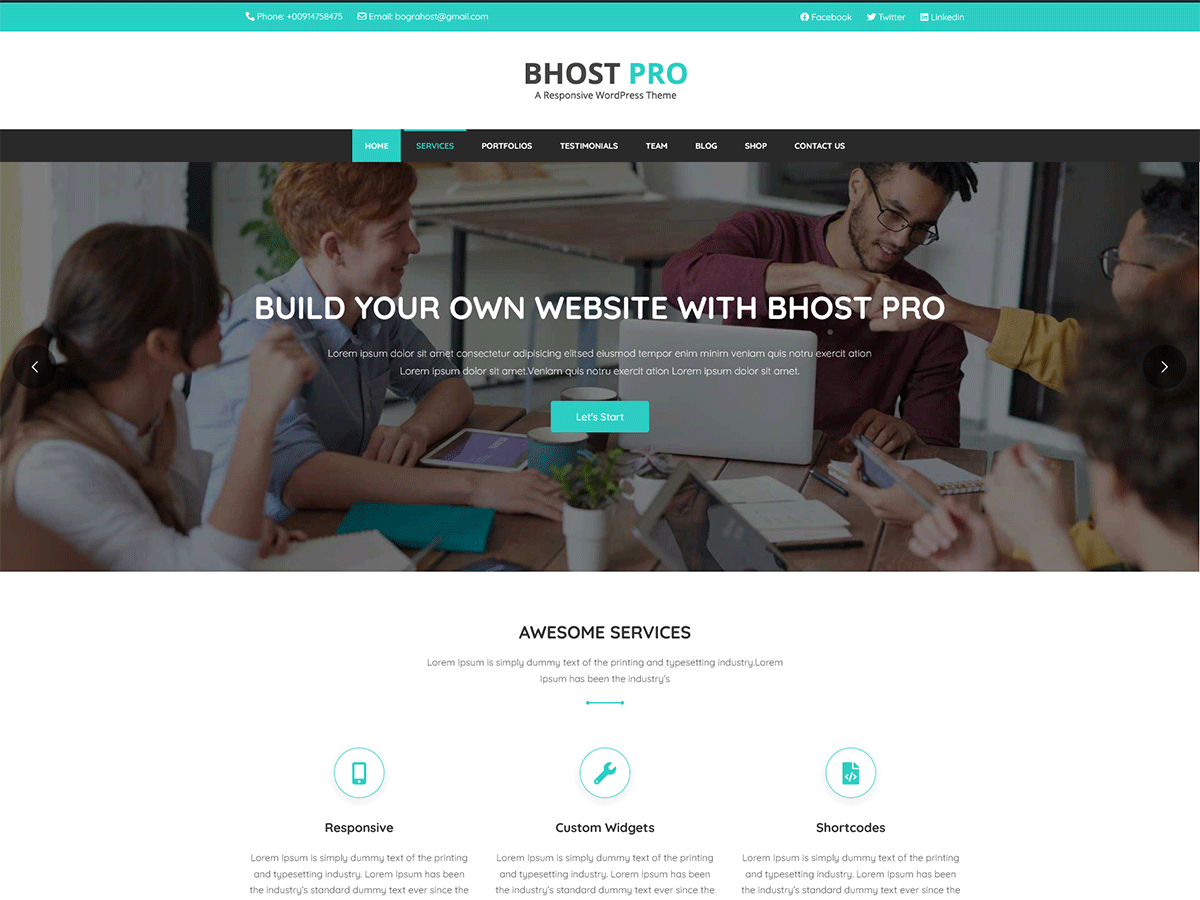 Bhost theme screenshot
