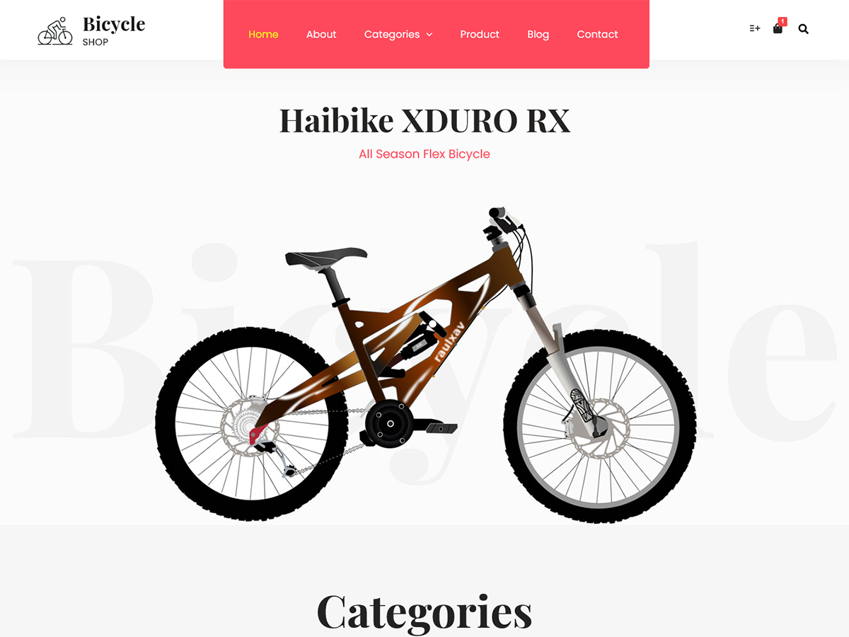 Bicycleshop theme screenshot