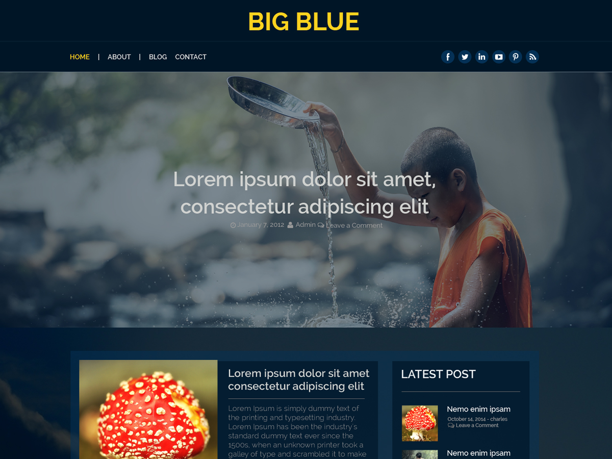 Big Blue theme screenshot