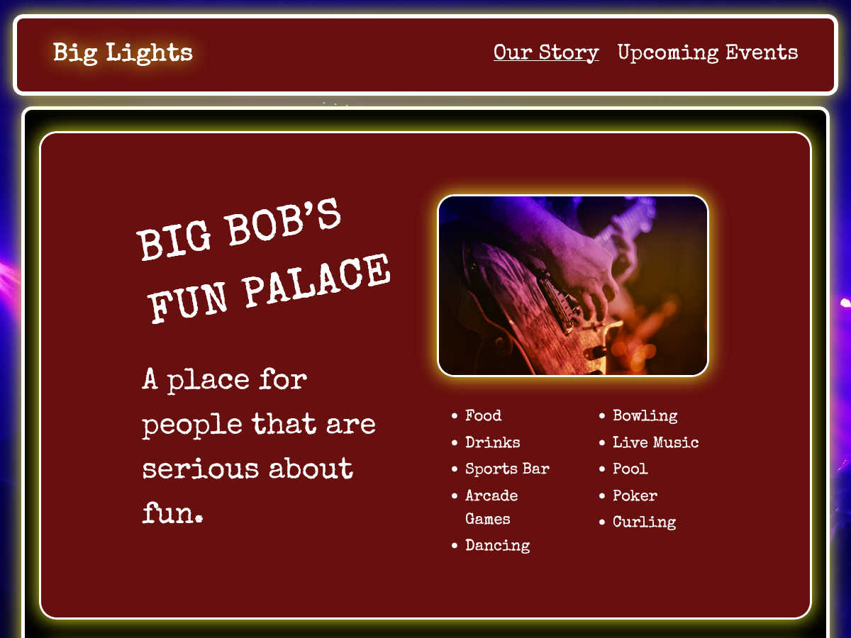 Big Lights theme screenshot