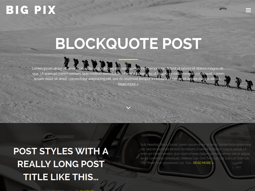BIG PIX theme screenshot