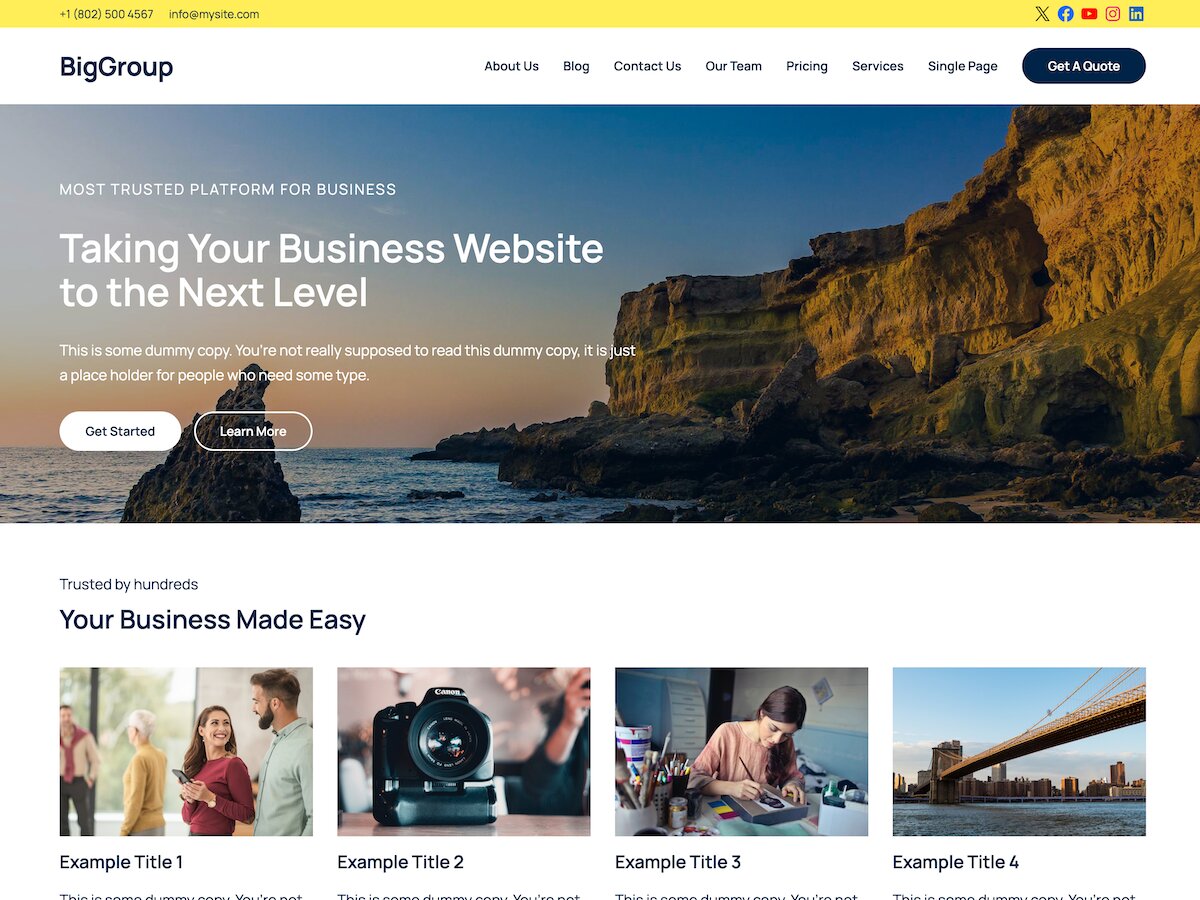 BigGroup theme screenshot