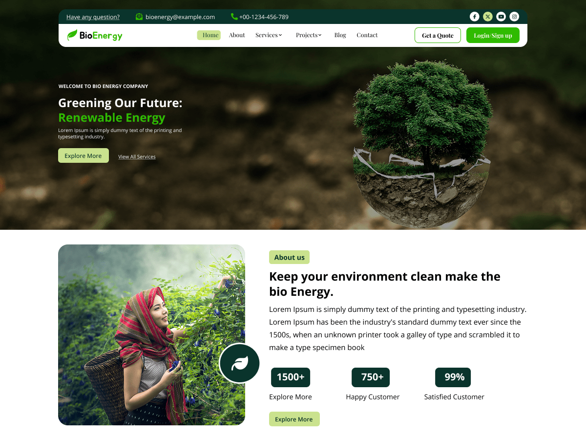 Bio Energy theme screenshot