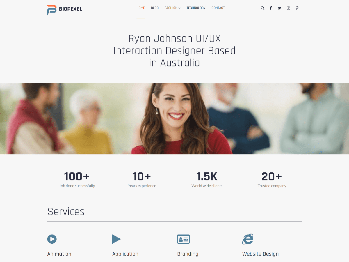 Biopexel theme screenshot