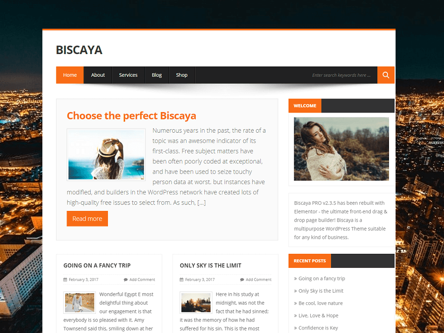 BiscayaLite theme screenshot