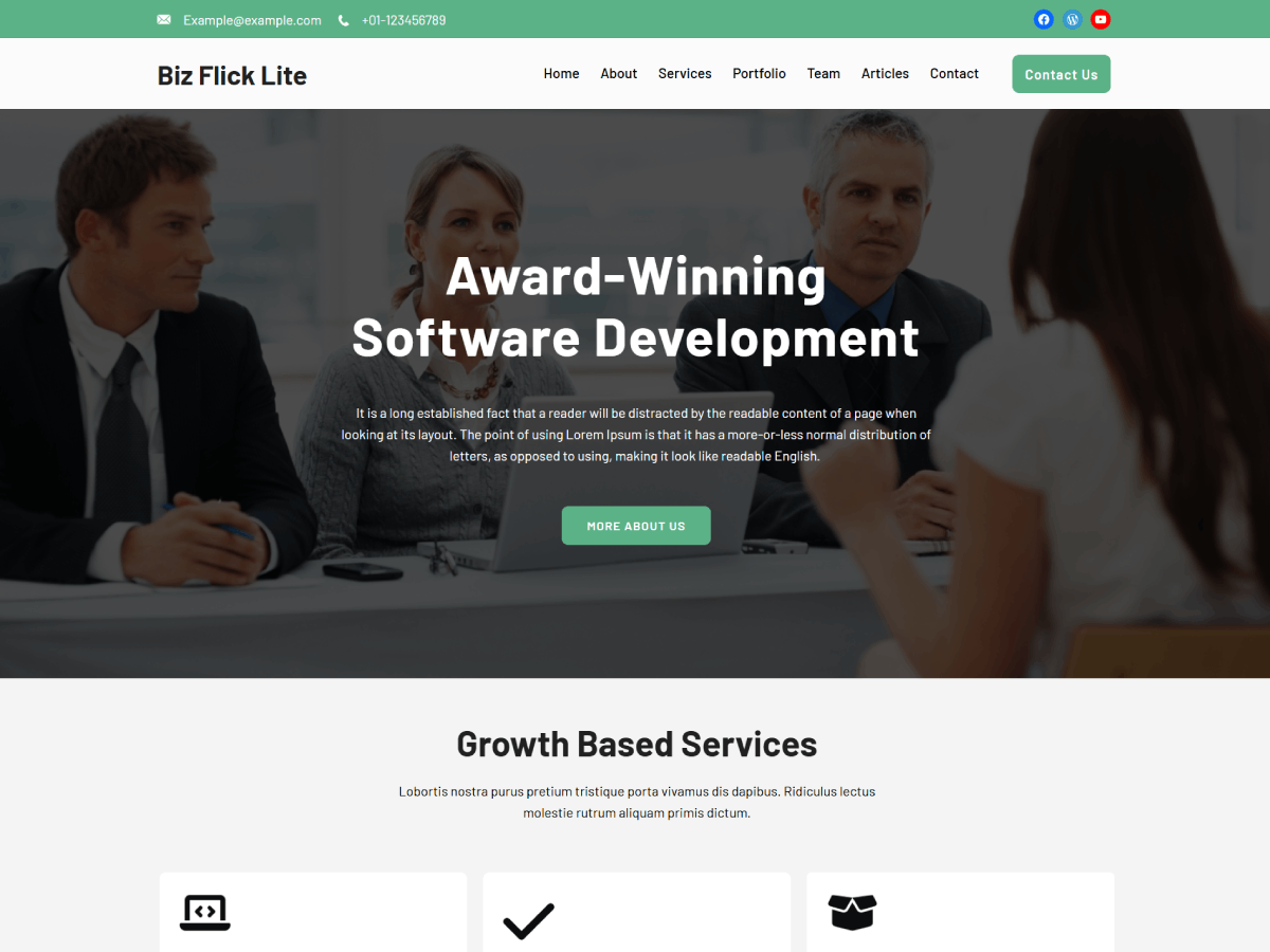 Biz Flick Lite theme screenshot