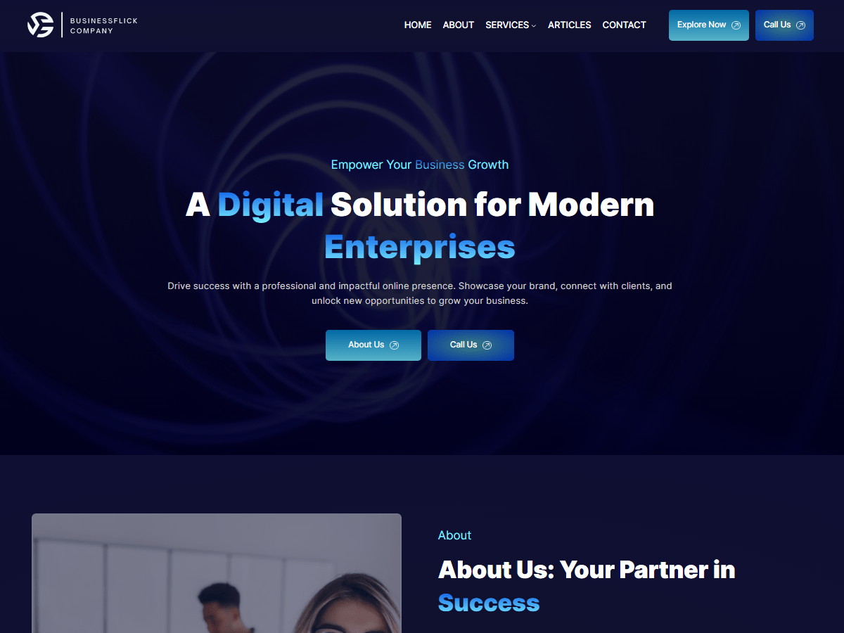 Biz Flick theme screenshot