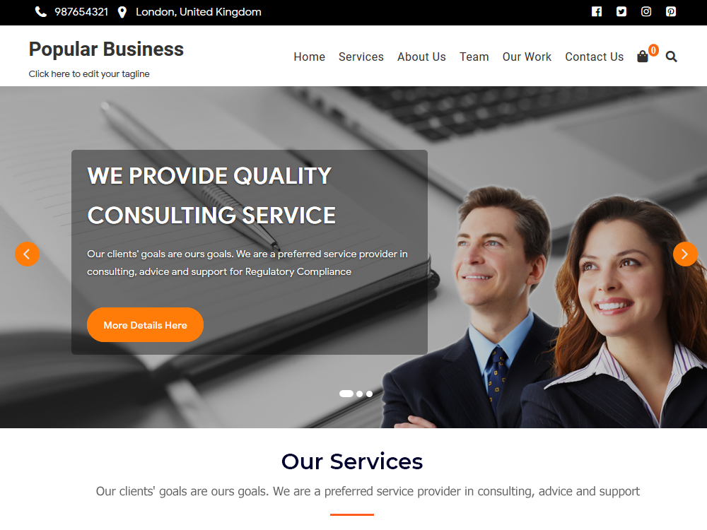 Biz News theme screenshot