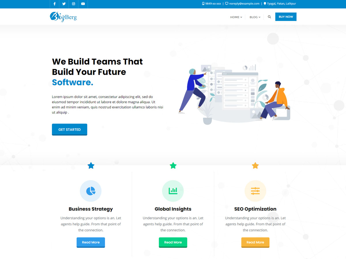 Bizberg Agency theme screenshot