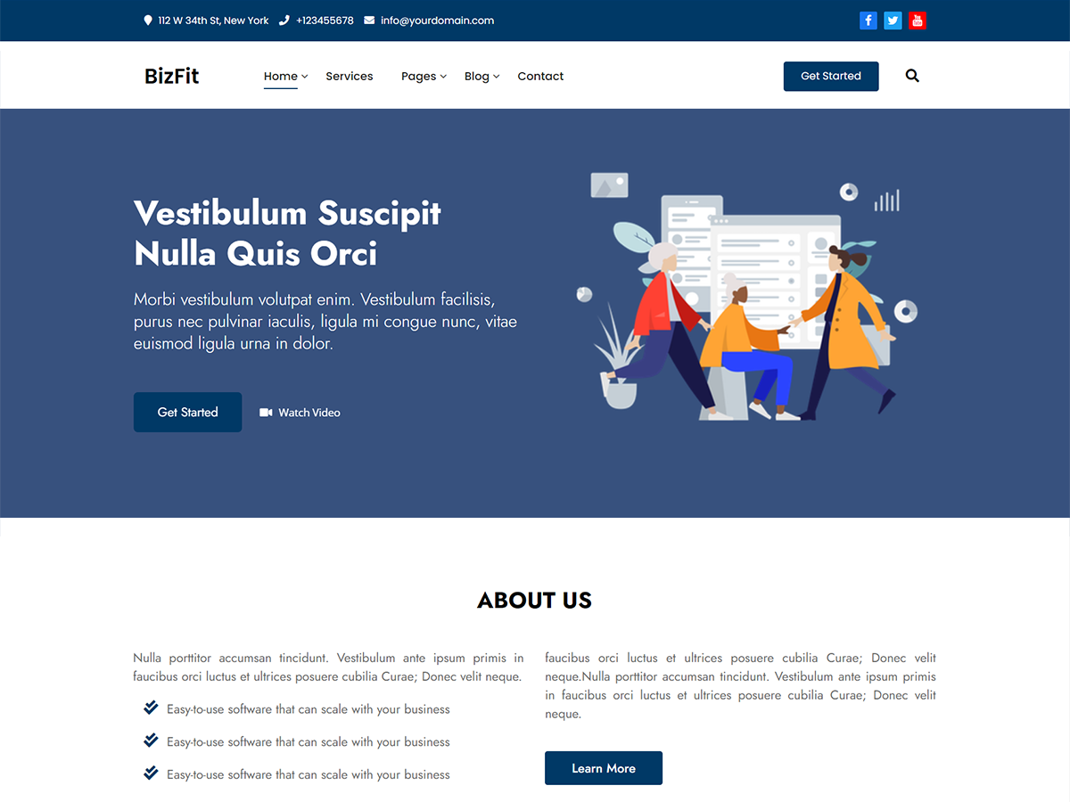 BizFit theme screenshot