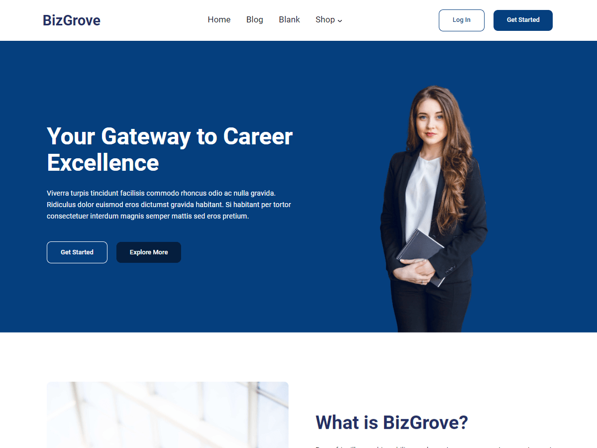 BizGrove theme screenshot