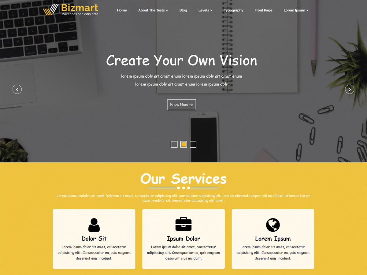 Bizmart theme screenshot