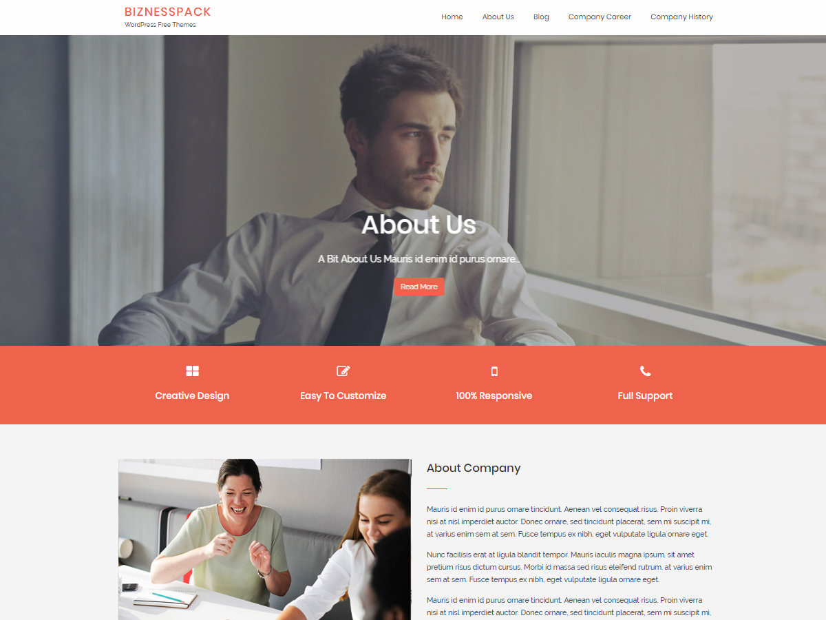 Biznesspack theme screenshot