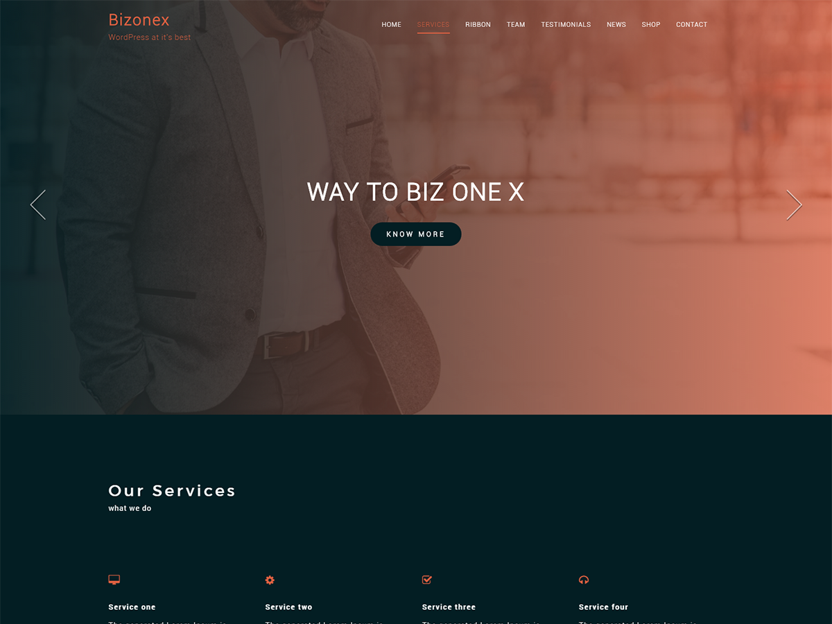 Bizonex theme screenshot