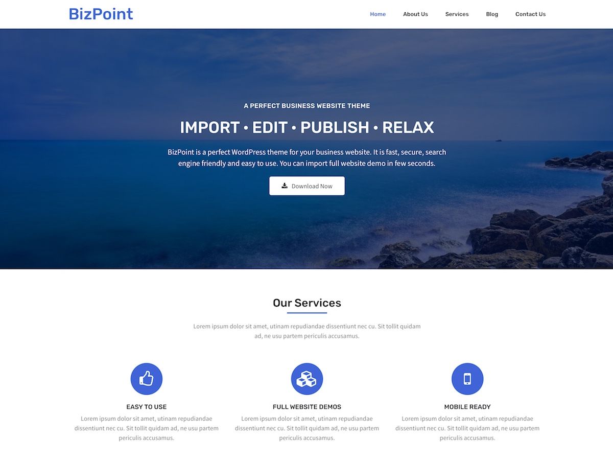 bizpoint theme screenshot