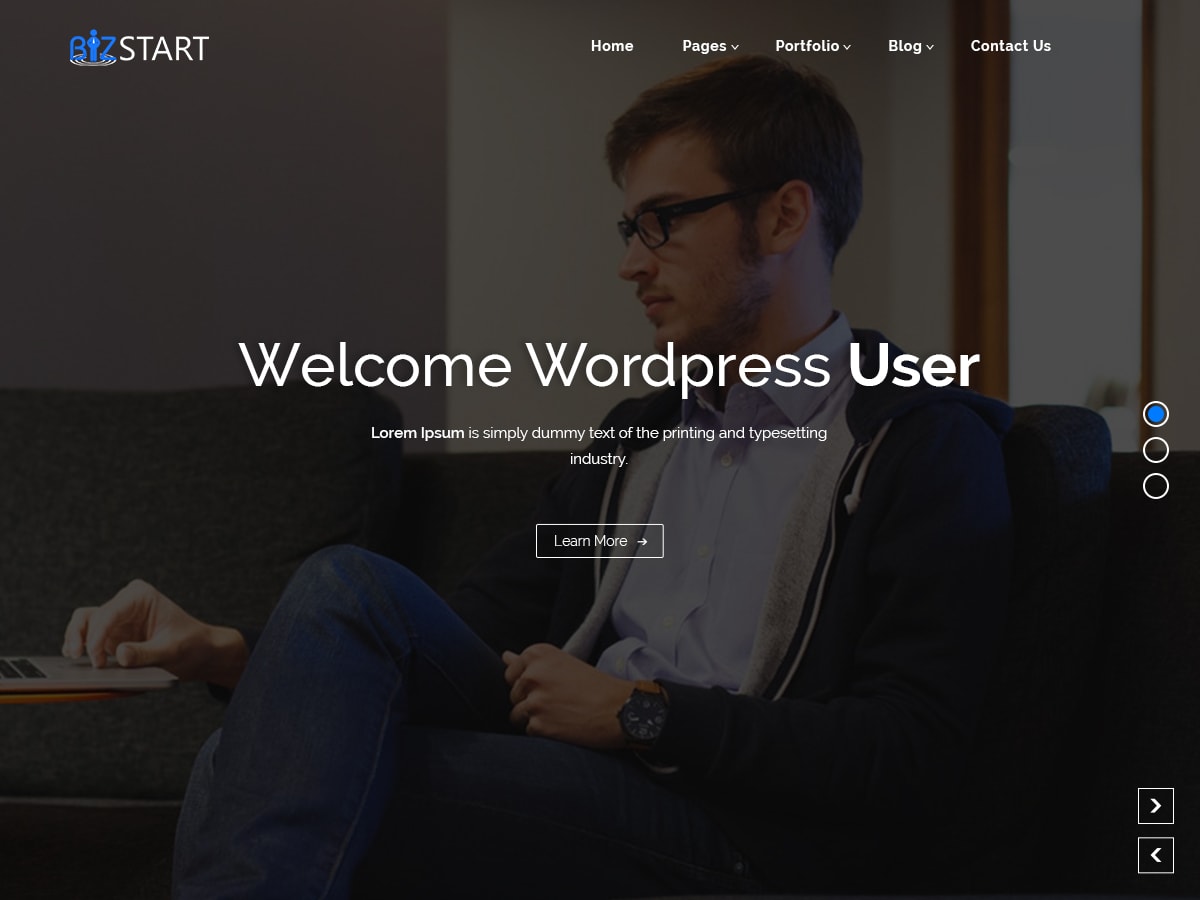 Bizstart theme screenshot