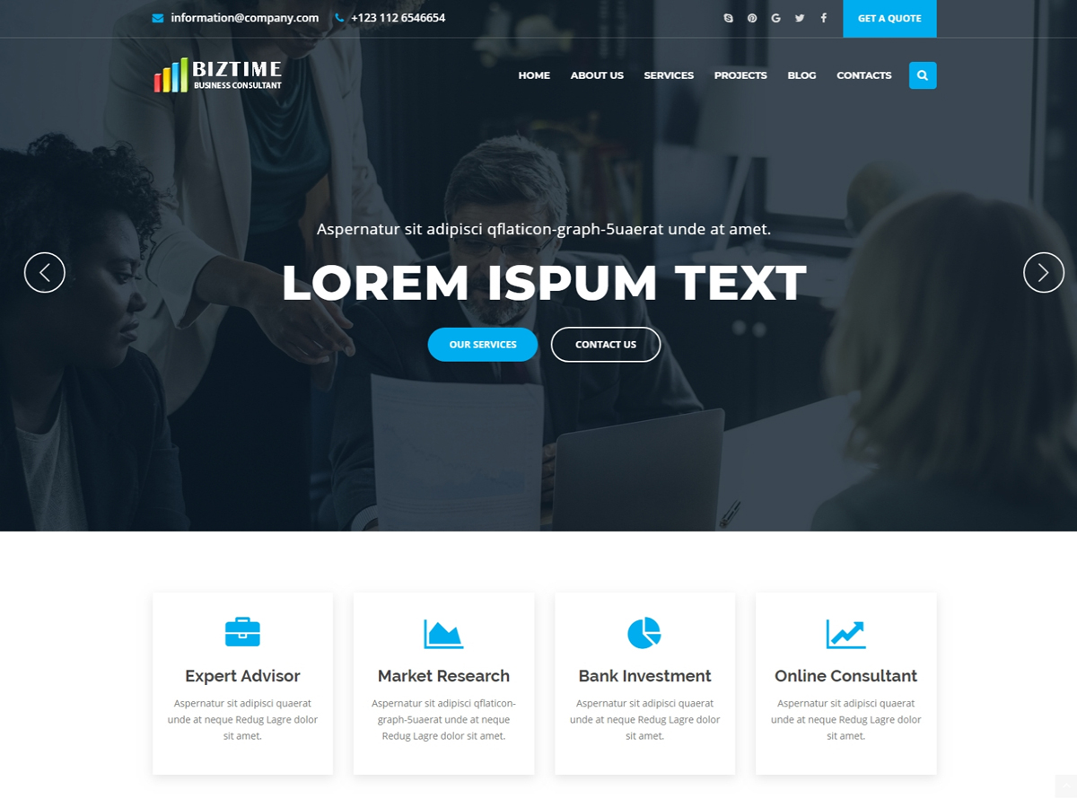 Biztime theme screenshot