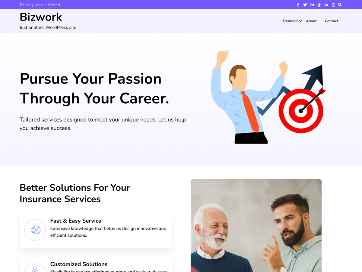 Bizwork theme screenshot