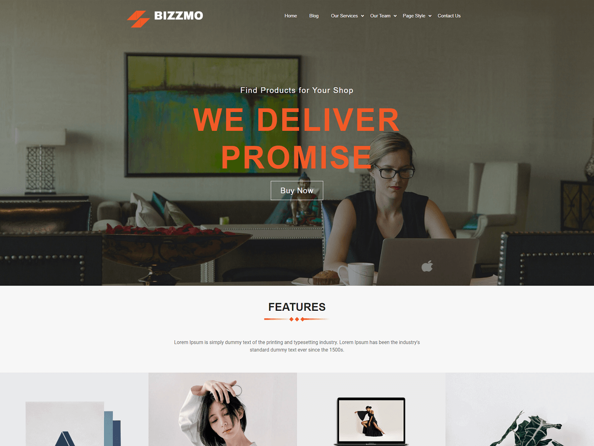 Bizzmo theme screenshot
