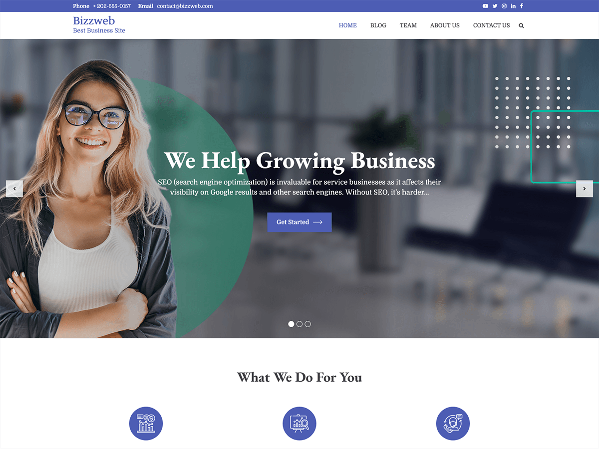 Bizzweb theme screenshot