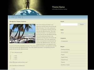 blackGlobe theme screenshot