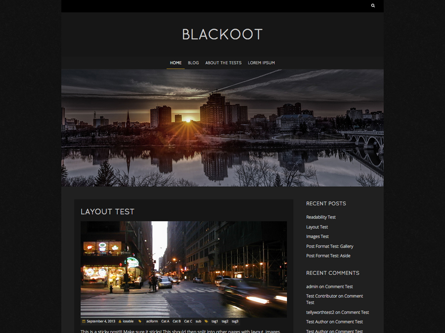 Blackoot Lite theme screenshot