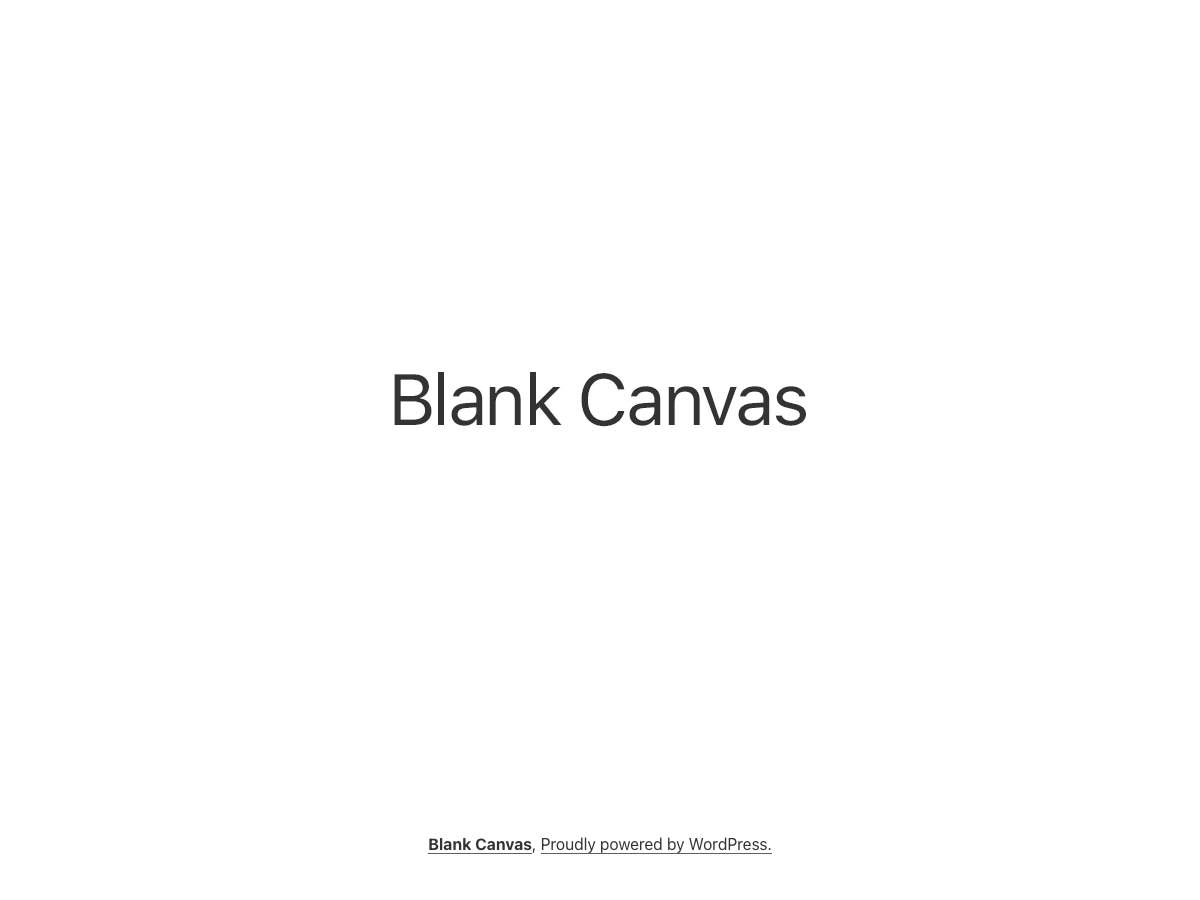 Blank Canvas theme screenshot
