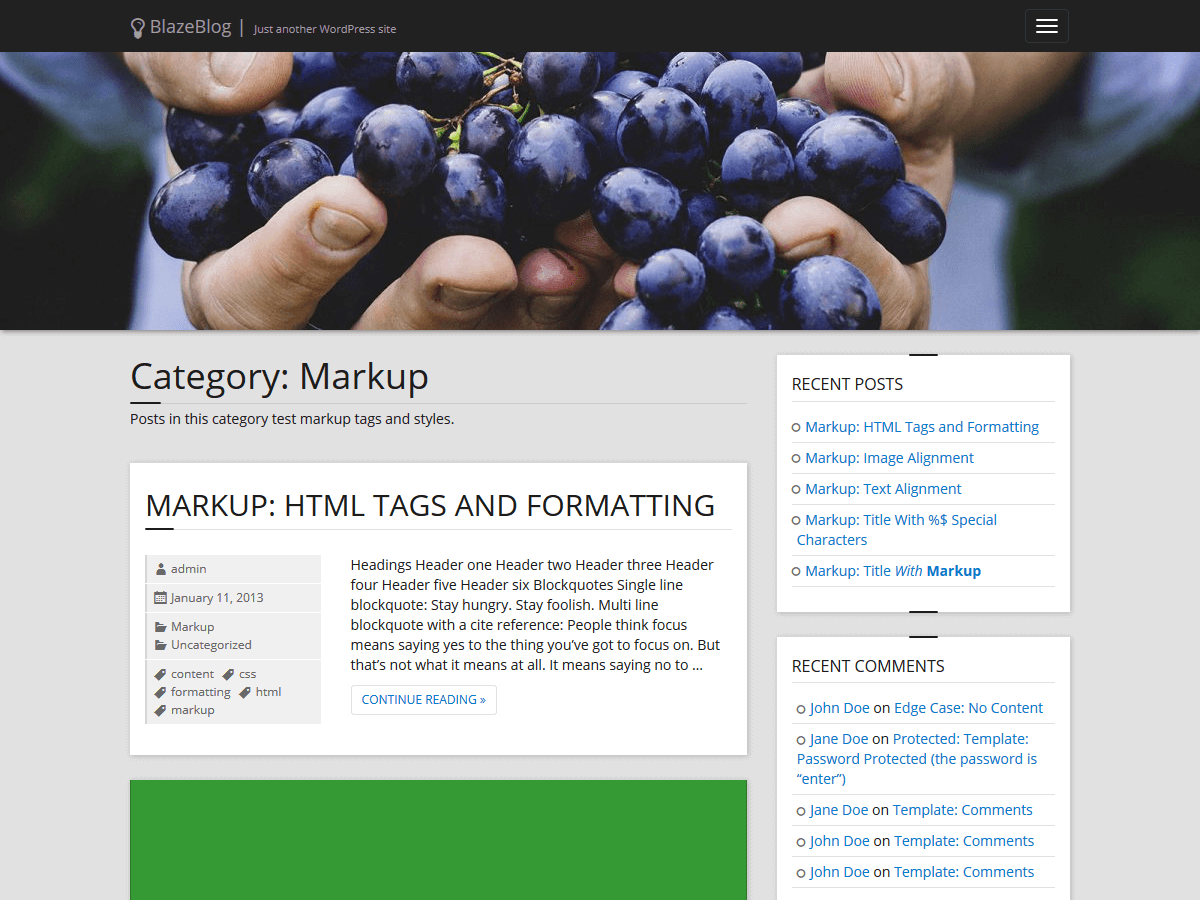 BlazeBlog theme screenshot