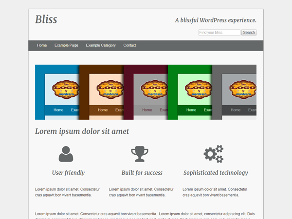 Bliss theme screenshot