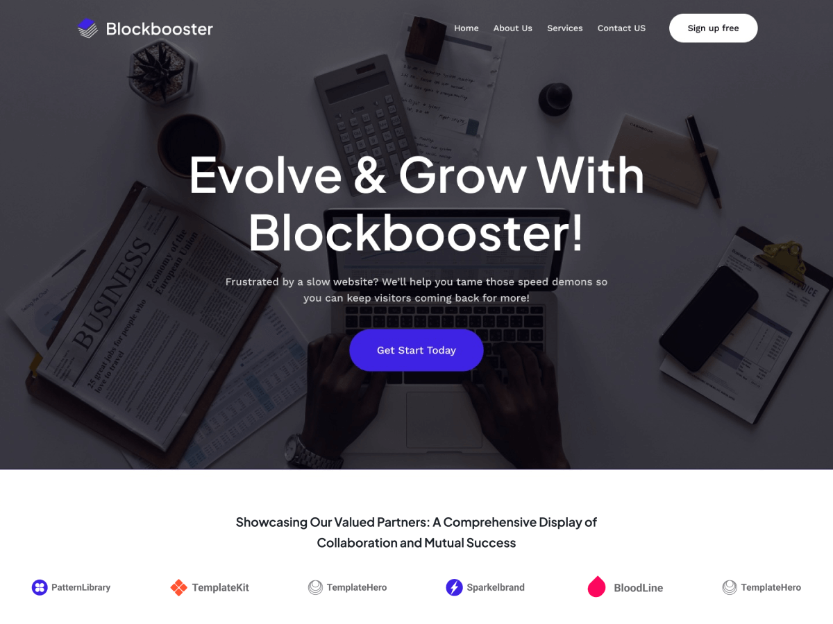 Blockbooster theme screenshot