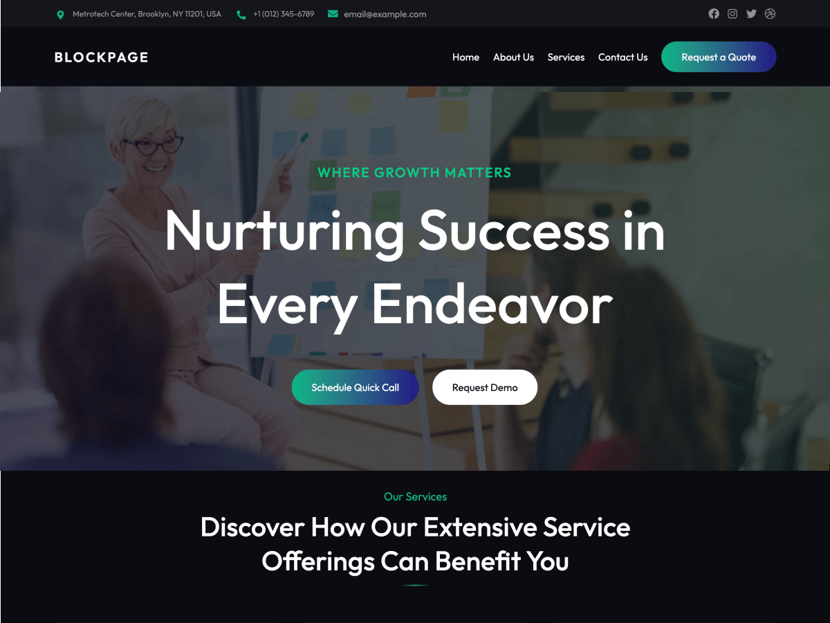 Blockpage theme screenshot