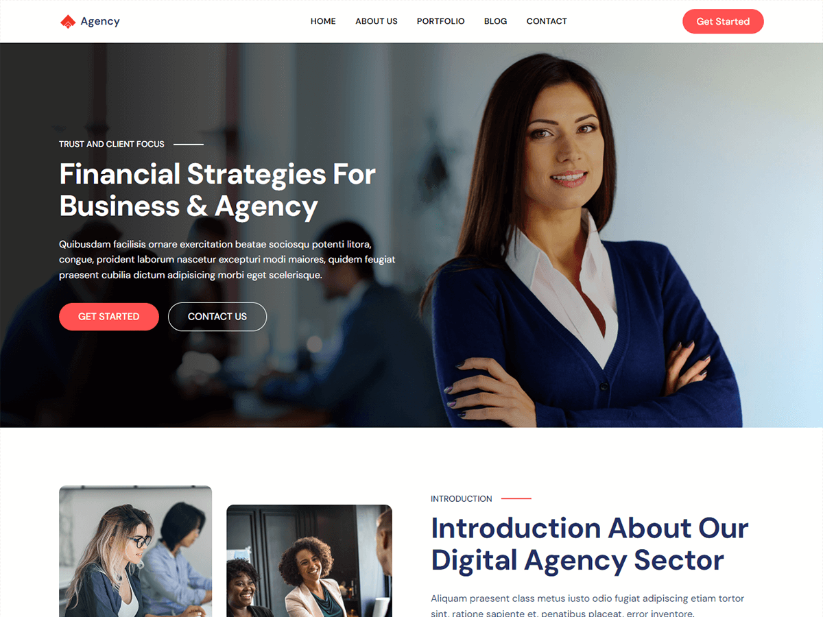 Blockskit Agency theme screenshot