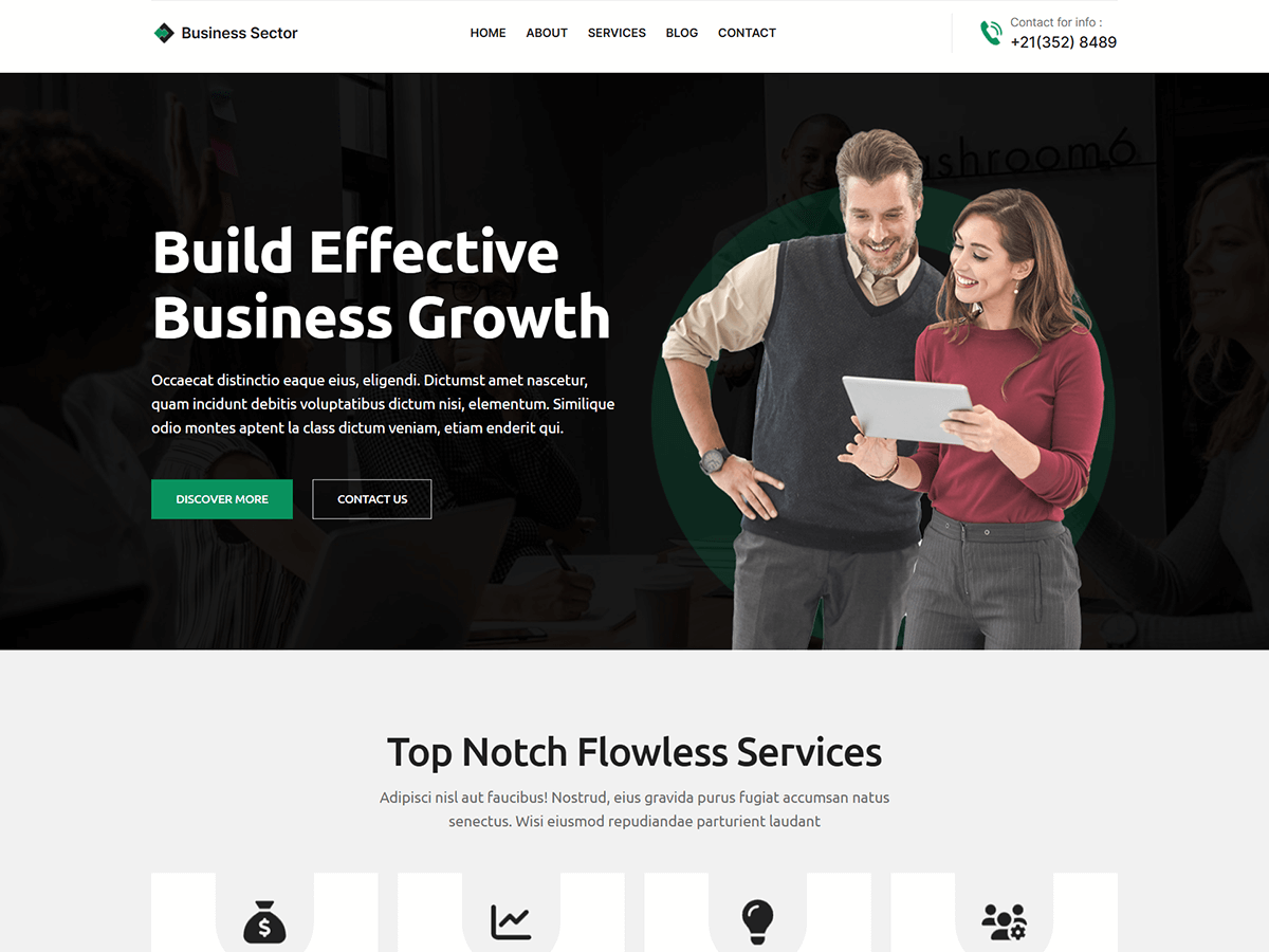 Blockskit Business Sector theme screenshot