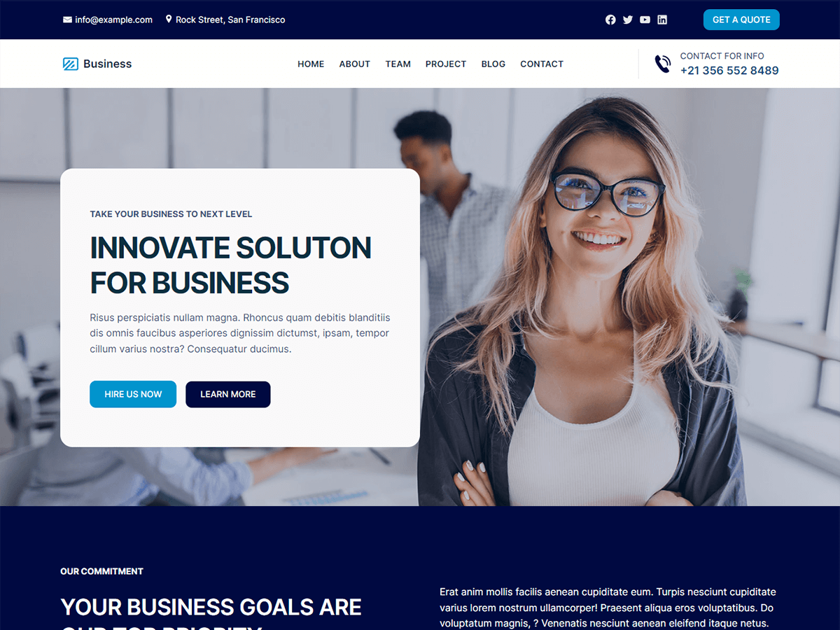 Blockskit Business theme screenshot
