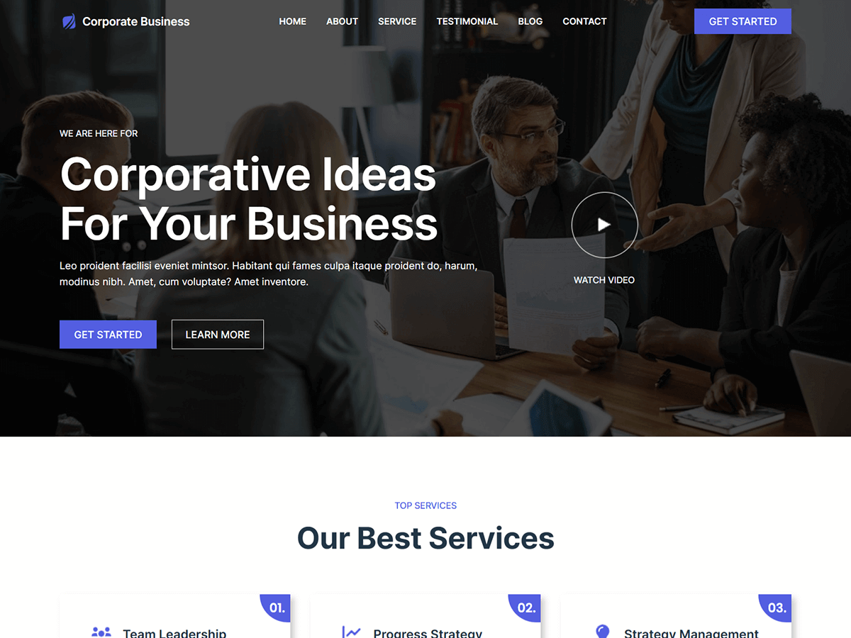 Blockskit Corporate Business theme screenshot
