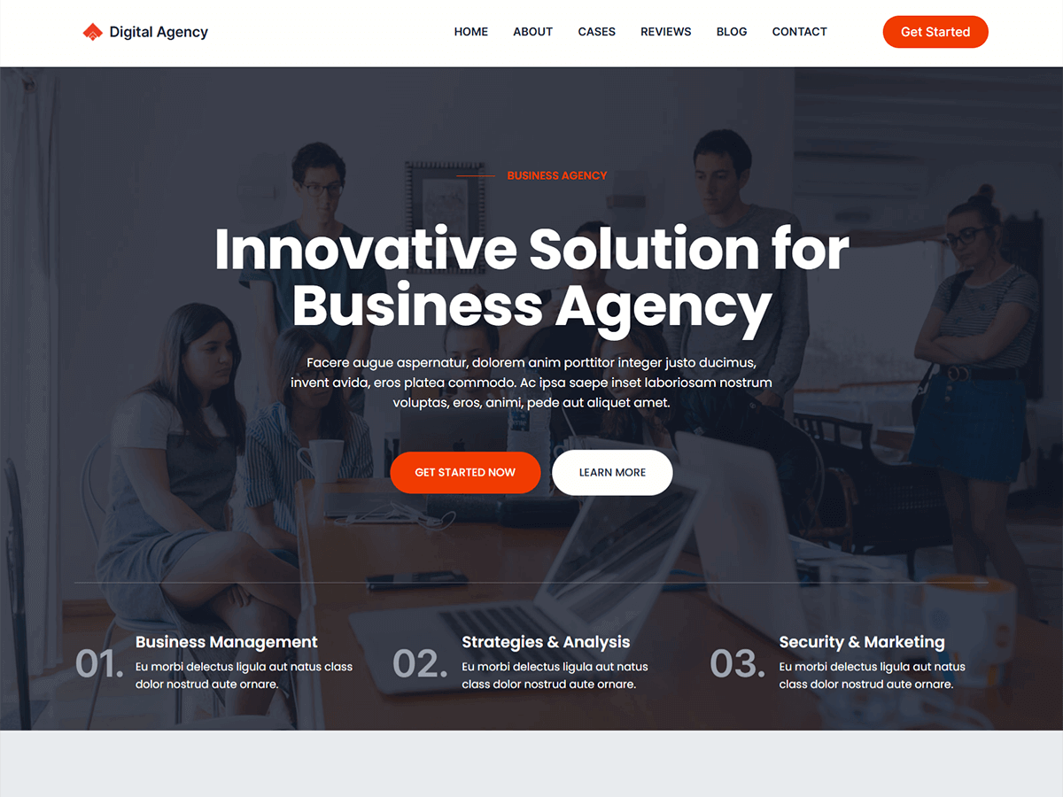 Blockskit Digital Agency theme screenshot