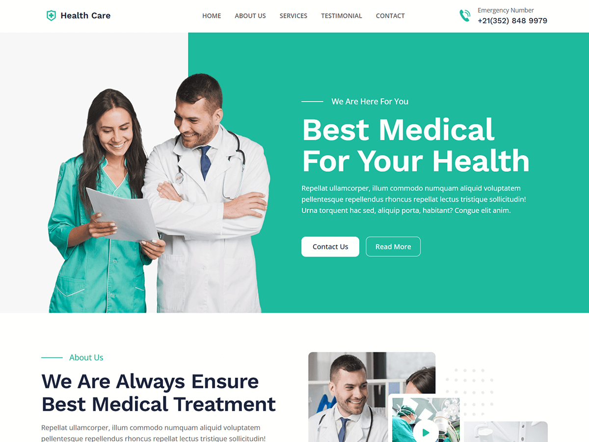 Blockskit Health Care theme screenshot